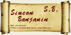 Simeon Banjanin vizit kartica